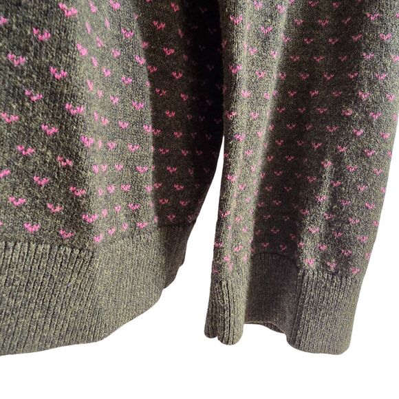 Talbots Fair Isle Sheep Sweater L Olive Green - Picture 6 of 11